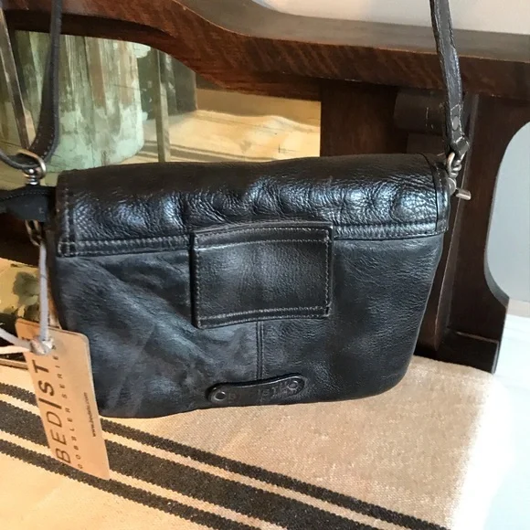 NWT Bed Stu Leather Ziggy Clutch Crossbody Belt Bag Black DD Retail $195 - Picture 8 of 15